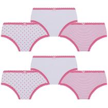 Kit 6 Calcinha Lobinha Infantil Kids Lupo Algodão Estampada