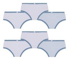 Kit 6 Calcinha Lobinha Infantil Kids Lupo Algodão Estampada