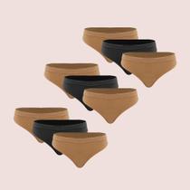 Kit 6 Calcinha Tanga Modeladora Sem Costura Selene