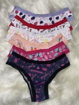Kit 6 Calcinhas Adulto Estampadas 100% Algodão Basicas