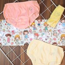 Kit 6 Calcinhas Bebê P M G Ajuste Perfeito