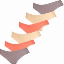 Kit 6 Calcinhas Biquíni Tanga Poliamida Sem Costura Microfibra Forro De Algodão Confortável Kit 6 Calcinhas Biquíni Tanga Poliamida Sem Costura Microfibra Forro De Algodão Confortável