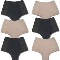Kit 6 Calcinhas Cinta Modeladoras Compressora Culote Viére
