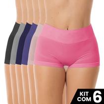 Kit 6 Calcinhas Cueca Box Shortinho Zero Costura Sem Marcação Confortável Boa Elasticidade Ajuste Perfeito