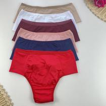 Kit 6 Calcinhas De Cintura Alta Tanga Dia A Dia Moda Intima Revenda Lingerie