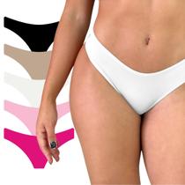 Kit 6 Calcinhas de Cotton Algodão Feminina Respirável Rupee