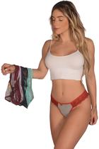 Kit 6 Calcinhas Fio Dental Algodão Feminina Rendada Lingerie Sexy Revenda - Calcinha Atacado Feminino Langerie Sensual com Renda Confortável Verão