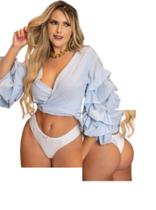 Kit 6 Calcinhas Fio Dental Duplo Microfibra Feminino Adulto Kit 6 Calcinhas Fio Dental Duplo Microfibra Feminino Adulto