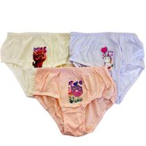 Kit 6 Calcinhas Infantil Feminina Com Presente Pulseira