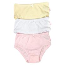 Kit 6 Calcinhas Infantil Malha 100% Algodão Luna 0384