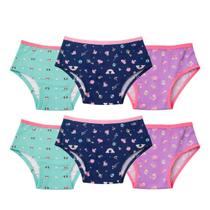 Kit 6 Calcinhas Microfibra Infantil 8 Ao 14 Puket