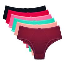 Kit 6 Calcinhas Tanga Alça Larga de Microfibra Kit 6 Calcinhas Tanga Alça Larga de Microfibra