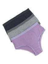 Kit 6 calcinhas tanga bornel algodão pop cos alto Kit 6 calcinhas tanga bornel algodão pop cos alto