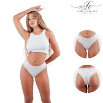 Kit 6 Calcinhas Tanga De Microfibra Conforto Tanga Calcinha Feminina Faber