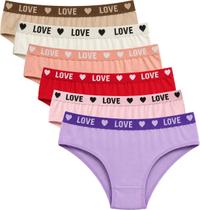 Kit 6 Calcinhas Tanga Feminina Adulto De Cotton Algodão Liso