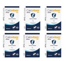 Kit 6 Calcivitam D3 Calcio E Vitamina D3 60 Caps - Herbamed