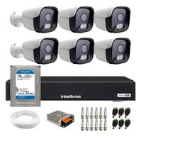 Kit 6 Câm Segurança Full Hd Color Dvr 8ch Intelbras 1tb Kit 6 Câm Segurança Full Hd Color Dvr 8ch Intelbras 1tb