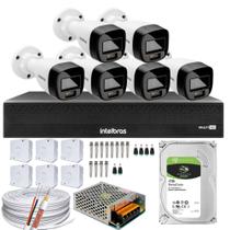 Kit 6 Câmera 1220 FULL COLOR Intelbras DVR C/Hd 1tb