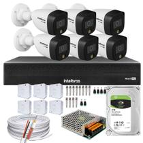 Kit 6 Câmera Segurança Intelbras Full Notuna Colorida Hd 1tb
