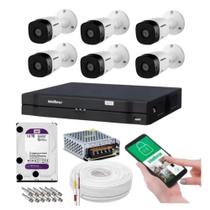 Kit 6 Câmeras 1120b Intelbras Dvr 8 Canais Com Hd Purple 1TB
