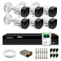 Kit 6 Câmeras Bullet VHC 1120 B HDCVI HD 720P IP66 Visão Noturna 20M Intelbras + DVR MHDX 1308 com 8 Canais Multi HD Intelbras + HD 1TB Skyhawk