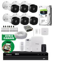Kit 6 Câmeras Com Dvr 8ch Hd 1tb E Alarme Amt 8000 Intelbras Kit 6 Câmeras Com Dvr 8ch Hd 1tb E Alarme Amt 8000 Intelbras