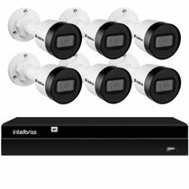 Kit 6 Câmeras de Segurança Bullet Intelbras Full HD 1080p VIP 1230 B G4 + NVR Intelbras Digital Video 8 Canais Recorder NVD 1408 4K