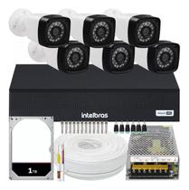 Kit 6 Câmeras De Segurança Full Hd Alta Definição Dvr Intelbras 8 Ch Full HD Hd 1TB