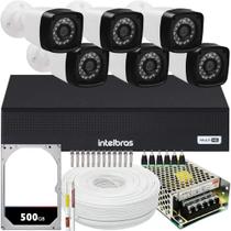 Kit 6 Câmeras de Segurança Full hd Dvr intelbras full hd 8ch mhdx c/hd
