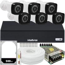 Kit 6 Câmeras de Segurança full hd Dvr intelbras full hd 8ch mhdx c/hd