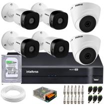 Kit 6 Câmeras de Segurança Intelbras Completo Dvr 8 ch + 6 Câmeras VHC 1120B + Hd 500GB