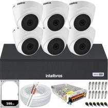 Kit 6 Câmeras de Segurança Intelbras Dome vhl 1120d Dvr 8 canais multi hd