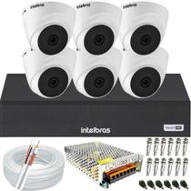 Kit 6 Câmeras de Segurança intelbras Infravermelho Dome Full Hd Dvr Mhdx 8ch Kit 6 Câmeras de Segurança intelbras Infravermelho Dome Full Hd Dvr Mhdx 8ch