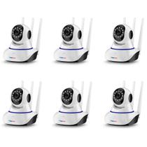 Kit 6 Câmeras de Segurança IP Sem Fio Wifi HD 720p Robo Wireless