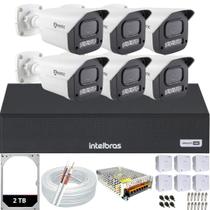 Kit 6 Câmeras Full Color C/Áudio Dvr Intelbras 8 canais 2TB Kit 6 Câmeras Full Color C/Áudio Dvr Intelbras 8 canais 2TB