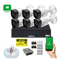 Kit 6 Cameras HD 720p VHL 1120 B DVR 8 Canais Multi HD H265 Intelbras