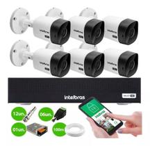 Kit 6 Câmeras Hd Visão Noturna 20m Ip66 Dvr 8 Canais