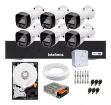 Kit 6 Cameras Intelbras 1120 Full Color, Dvr 8 Canais C/ Hd