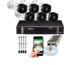 Kit 6 Câmeras Intelbras 1120b Hd 720p Dvr Mhdx 8 Canais