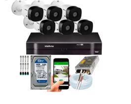 Kit 6 Câmeras Intelbras 1220b Full Hd Dvr Mhdx 8 Canais