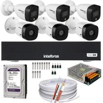 Kit 6 Câmeras Intelbras 3 cam Full Color 3 cam 1220b Full Hd Dvr Mhdx 1008-C Canais Kit 6 Câmeras Intelbras 3 cam Full Color 3 cam 1220b Full Hd Dvr Mhdx 1008-C Canais