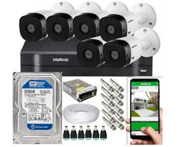 Kit 6 Câmeras Intelbras Multi Hd Dvr 8 Canais Intelbras C/Hd 320gb