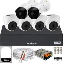 Kit 6 Câmeras Intelbras segurança monitoramento completo Kit 6 Câmeras Intelbras segurança monitoramento completo
