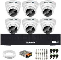 Kit 6 Câmeras Intelbras VHC 1120 D DVR MHDX 1008-C