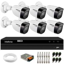 Kit 6 Câmeras Intelbras VHD 1130 B HD 720p com Lente 2.8mm Visão Noturna 30m Resistente à Chuva IP67 + DVR Intelbras MHDX 1308 8 Canais