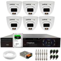 Kit 6 Câmeras Intelbras VHD 1220 D G7 Full Color Full HD Visão Noturna 20m + Dvr Tudo Forte TFHDX 3308 8 Canais Com App Xmeye + HD 1TB BarraCuda