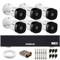 Kit 6 Câmeras Intelbras VHD 1230 B Full HD 1080p Bullet com Visão Noturna de 30 metros Índice de Proteção IP67 + Dvr Intelbras MHDX 1008-C 8 Canais