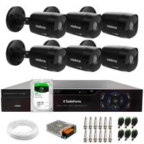 Kit 6 Câmeras Intelbras VHD 1230 B Full HD Bullet Black G7 Visão Noturna 30m IP67 + Dvr Tudo Forte TFHDX 3308 8 Canais App Xmeye + HD 1TB BarraCuda