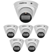 Kit 6 Câmeras IP 2 Megapixels 2.8mm 20m PoE VIP 1220 D FULL COLOR G4 Intelbras