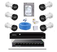 Kit 6 Câmeras Ip Vipc 1230b Gravador Nvr 1408 Intelbras Kit 6 Câmeras Ip Vipc 1230b Gravador Nvr 1408 Intelbras
